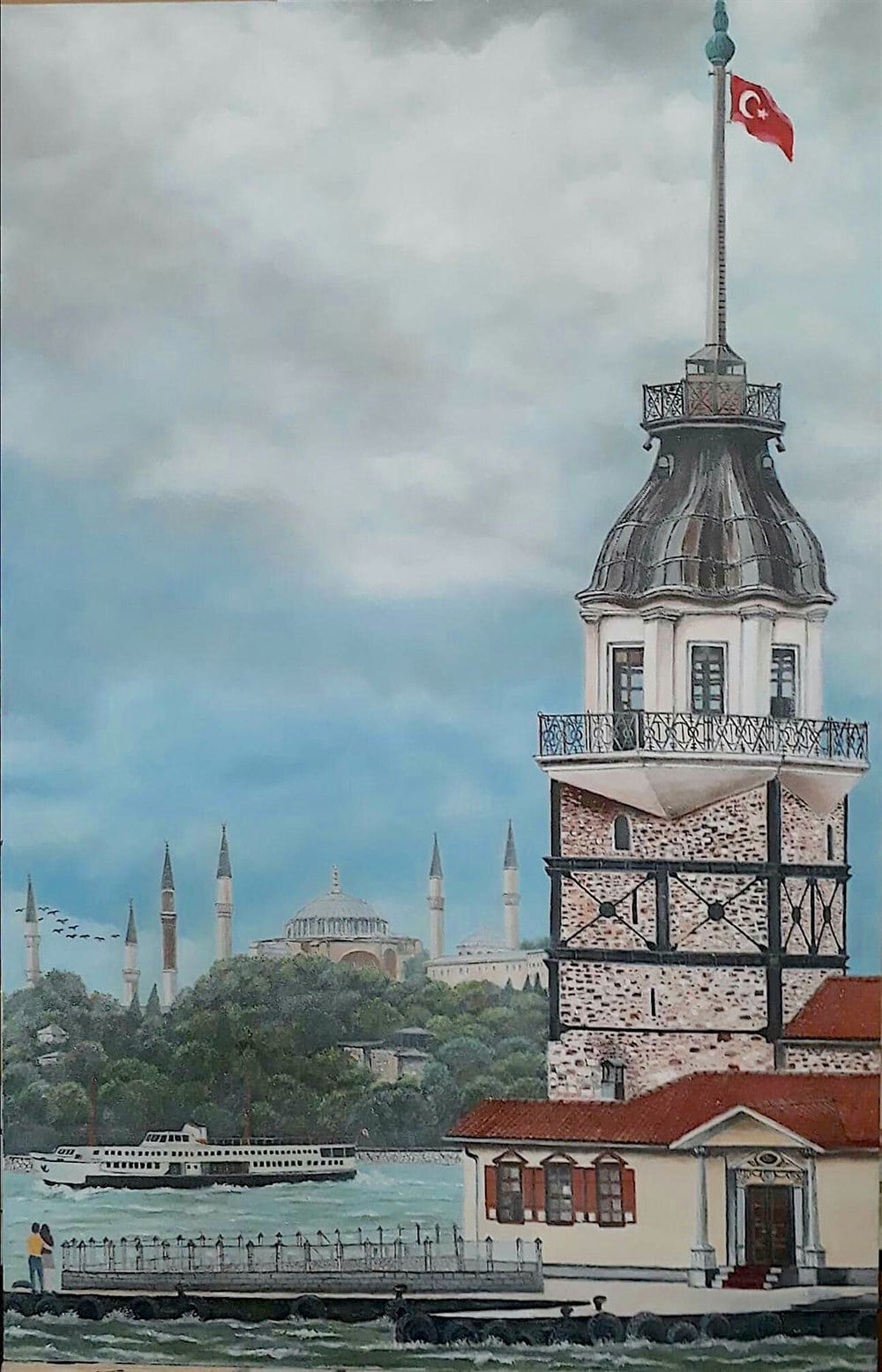 Marcel Sanat İstanbul Serisi Elmas Mozaik Tablo 38X58cm