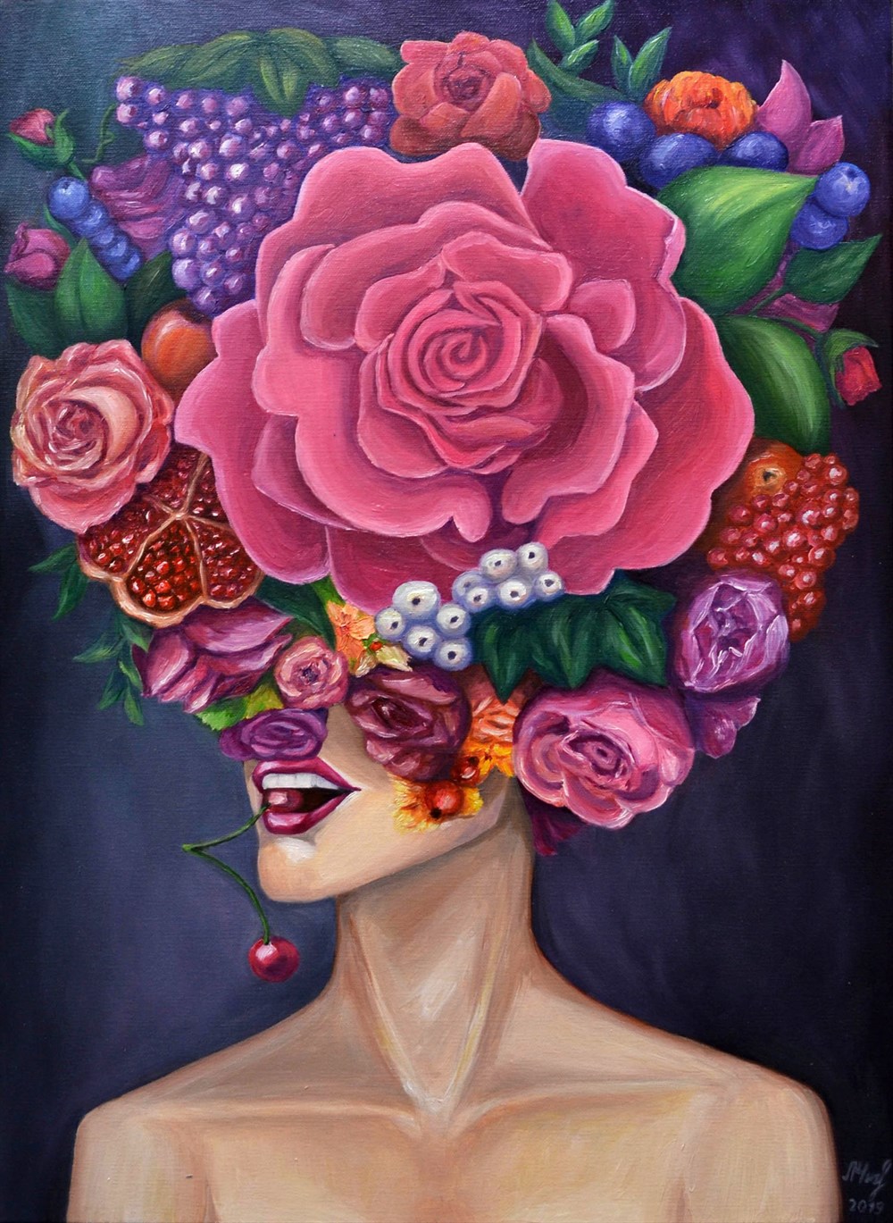 MODERNMarcel Sanat Elmas Mozaik Tablo & Diamond Painting TurkeyM20176018Başımda Çiçekler Marcel Sanat Elmas Mozaik Tablo 43x61cm