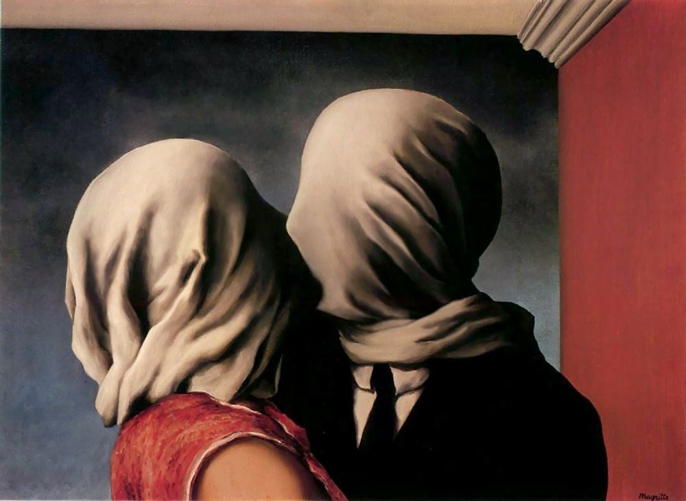 ÜNLÜMarcel Sanat Elmas Mozaik Tablo & Diamond Painting TurkeyM20176250Aşıklar-Rene Magritte Marcel Sanat Elmas Mozaik Tablo 69X51cm