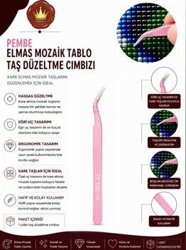 AKSESUARMarcel Sanat Elmas Mozaik Tablo & Diamond Painting TurkeyM2017PMBCMZ (T)MARCEL Pembe Eğri Boyun Taş Düzeltme Cımbızı