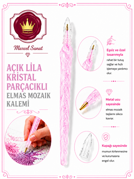 AKSESUARMarcel Sanat Elmas Mozaik Tablo & Diamond Painting TurkeyM2017LİLAKRSTL (T)MARCEL Açık Lila Kristal Parçacıklı Elmas Mozaik Kalemi