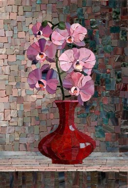 ÇİÇEK-AĞAÇMarcel Sanat Elmas Mozaik Tablo & Diamond Painting TurkeyM20174147Kırmızı Vazodaki Pembe Çiçek Marcel Sanat Elmas Mozaik Tablo 36X53cm