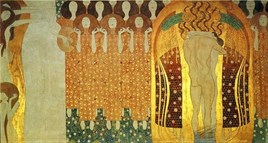 Klimt- Beethovenfries (1902) Elmas Mozaik Tablo 97x51cm