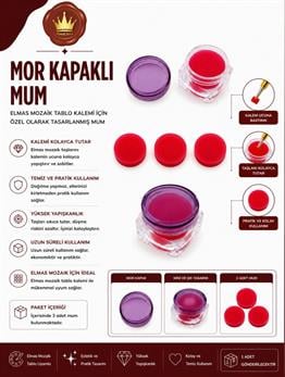 Lila Taş Tutucu Mum Aksesuar | Marcel SanatAKSESUARMarcel Sanat Elmas Mozaik Tablo & Diamond Painting TurkeyM2017MRKPKLIMARCEL Mor Kapaklı Mum ( 3 adet bulunur )