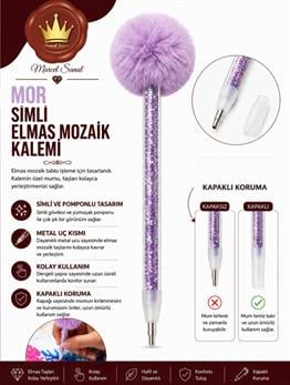 MARCEL Mor Simli ve Ponponlu Elmas Mozaik KalemiAKSESUARMarcel Sanat Elmas Mozaik Tablo & Diamond Painting TurkeyM2017MORSMLPKMARCEL Mor Simli ve Ponponlu Elmas Mozaik Kalemi