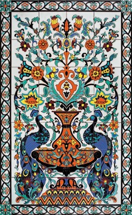 Marcel Sanat Elmas Mozaik Puzzle Tablo Çini Seramik Desen 45x73 cm