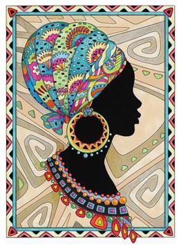 MODERNMarcel Sanat Elmas Mozaik Tablo & Diamond Painting TurkeyM20176387Afrikalı Kadın Marcel Sanat Elmas Mozaik Tablo 38x51cm
