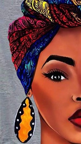 MODERNMarcel Sanat Elmas Mozaik Tablo & Diamond Painting TurkeyM2016497Renkli Afrikalı Kadın Marcel Sanat Elmas Mozaik Tablo 23X51cm