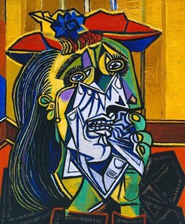Picasso Ağlayan Kadın Elmas Mozaik Tablo 48x58cm