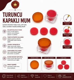 Turuncu Diamond Taş Tutucu Mum Aksesuar | Marcel SanatAKSESUARMarcel Sanat Elmas Mozaik Tablo & Diamond Painting TurkeyM2017TRNCKPKLMARCEL Turuncu Kapaklı Mum ( 3 adet bulunur )