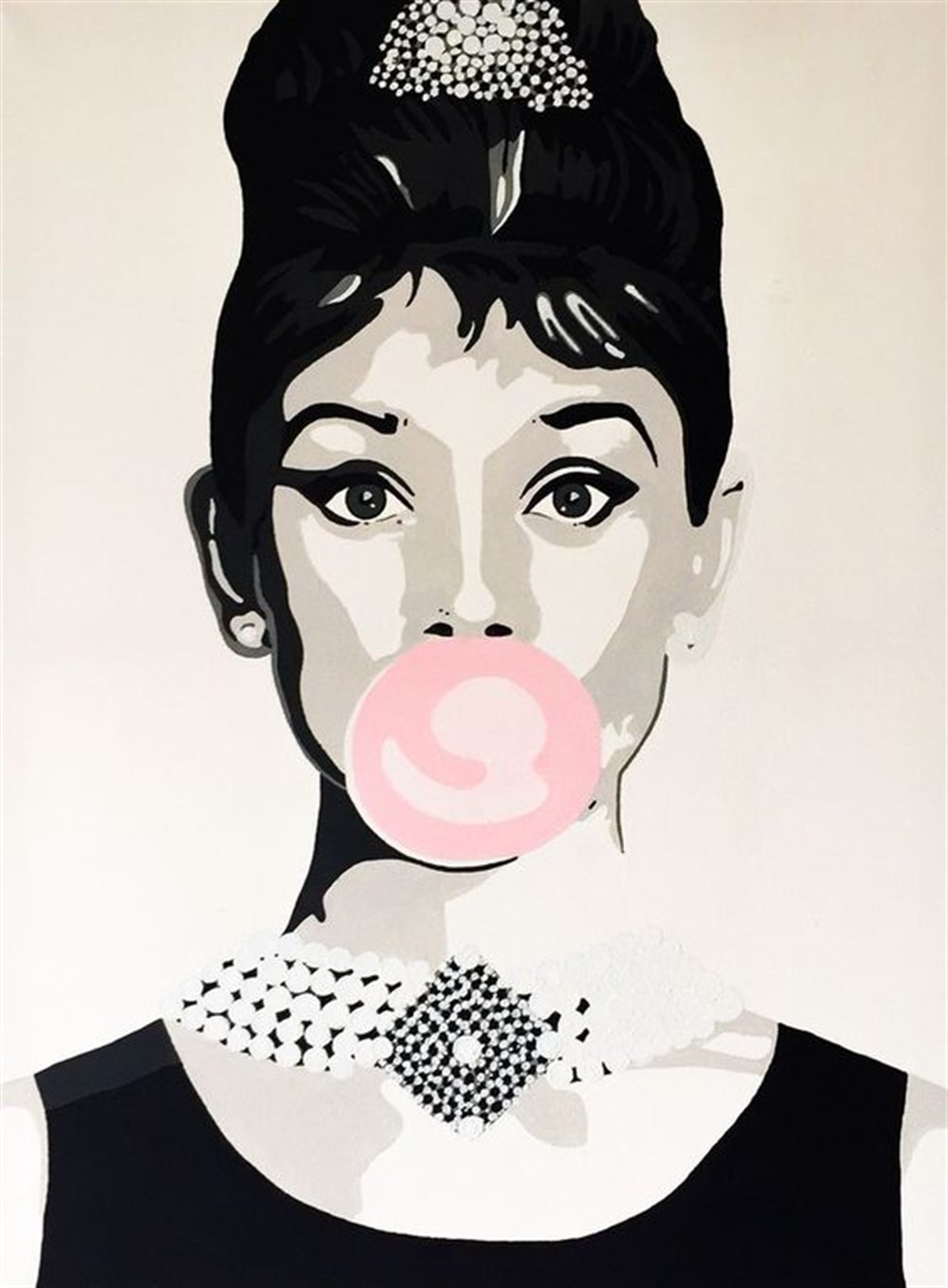 Audrey Hepburn Elmas Mozaik Tablo 43x58cm