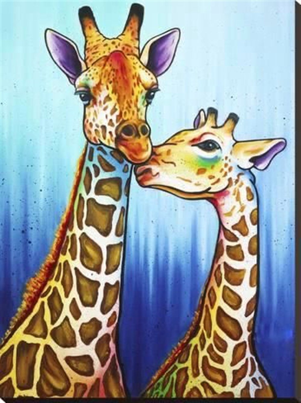 CANLILARMarcel Sanat Elmas Mozaik Tablo & Diamond Painting TurkeyM20173470Sevimli Zürafalar Marcel Sanat Elmas Mozaik Tablo 41x56cm