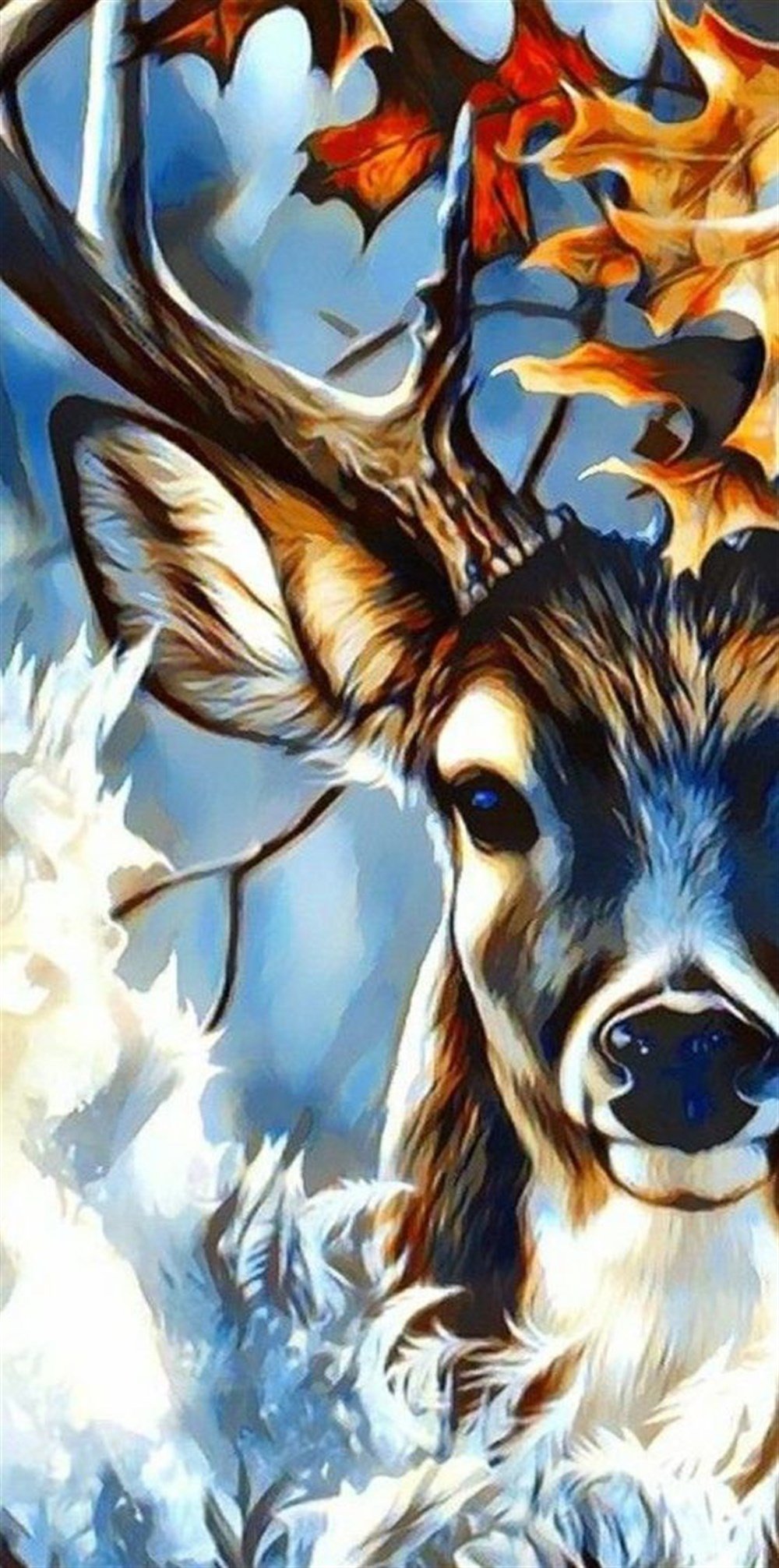 CANLIMarcel Sanat Elmas Mozaik Tablo & Diamond Painting TurkeyM20176567Ağaçların Arasındaki Geyik Marcel Sanat Elmas Mozaik Tablo 33x69cm