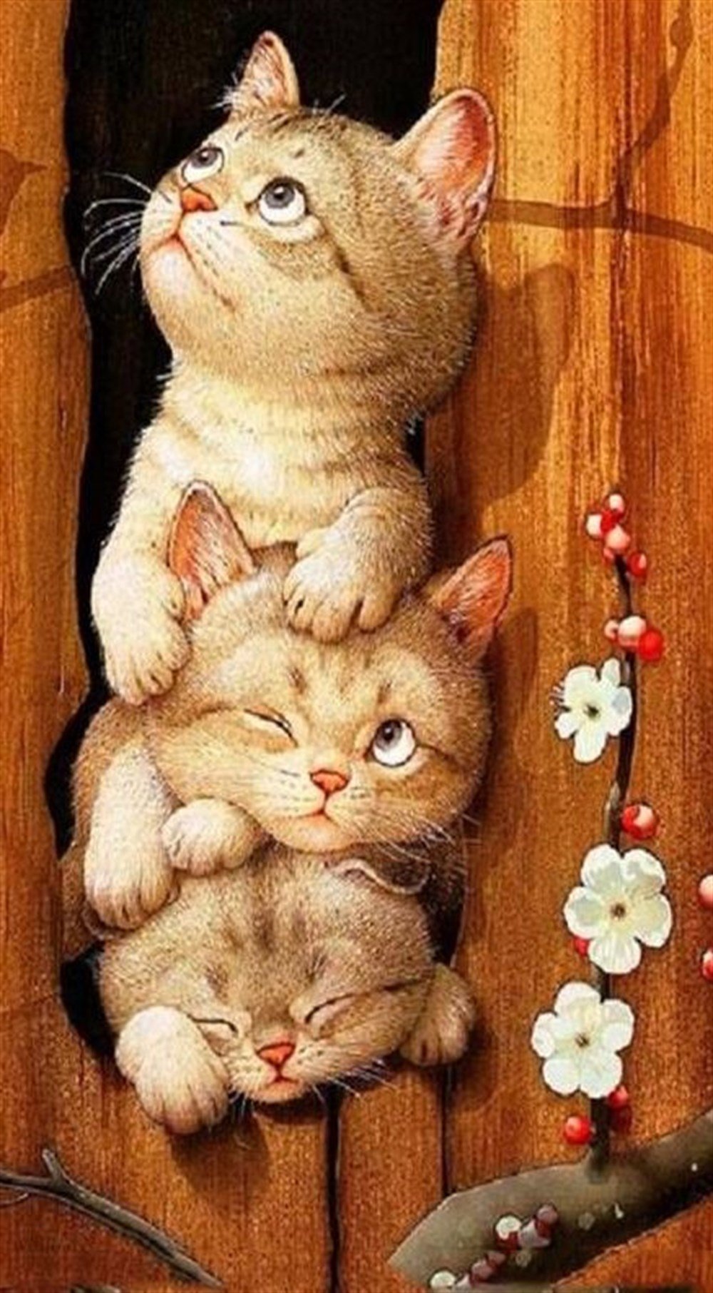 CANLIMarcel Sanat Elmas Mozaik Tablo & Diamond Painting TurkeyM20176595Üç Sevimli Kedi Marcel Sanat Elmas Mozaik Tablo 41X76cm