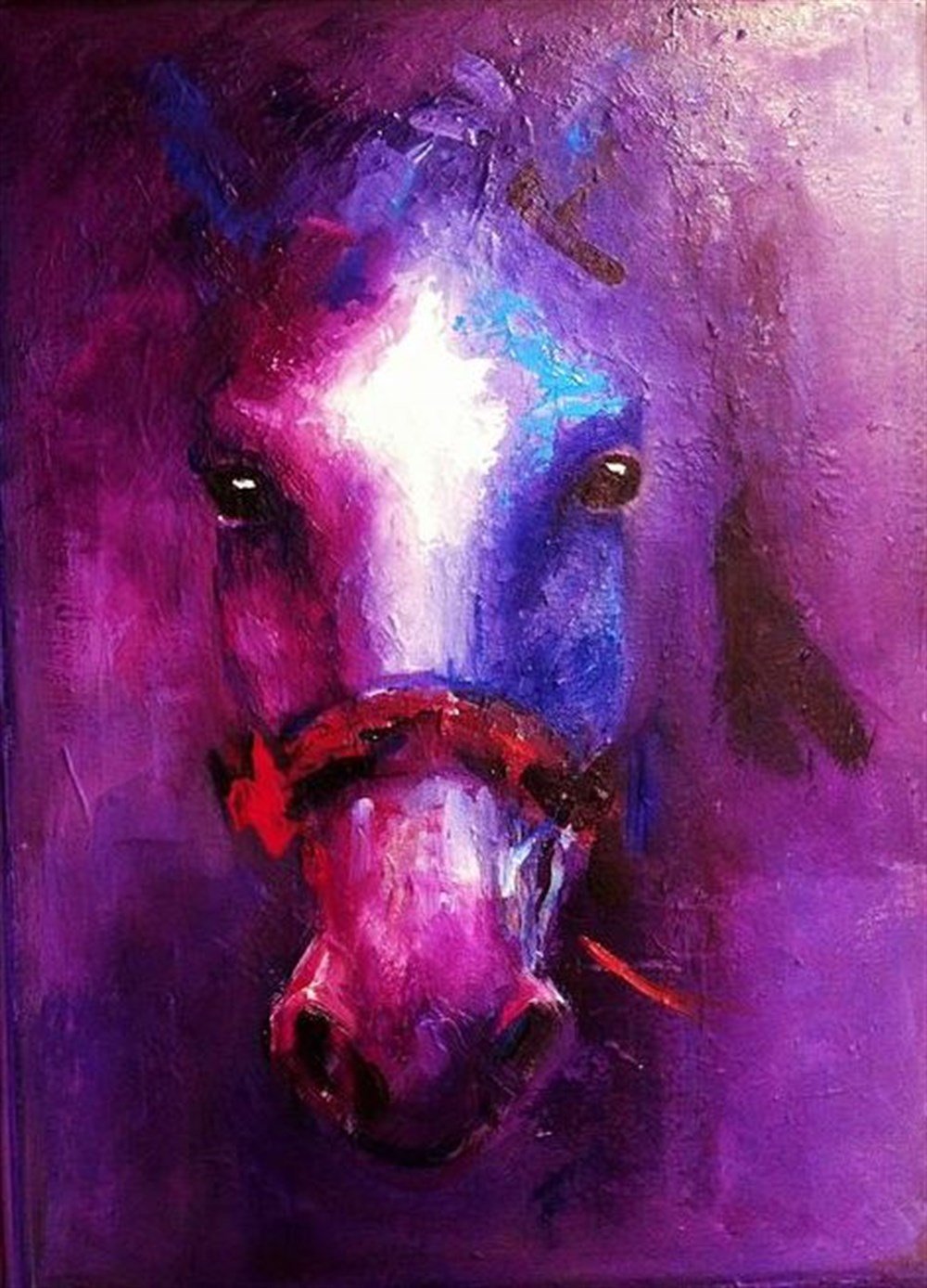 CANLIMarcel Sanat Elmas Mozaik Tablo & Diamond Painting TurkeyM20176011Mor At Marcel Sanat Elmas Mozaik Tablo 41x58cm