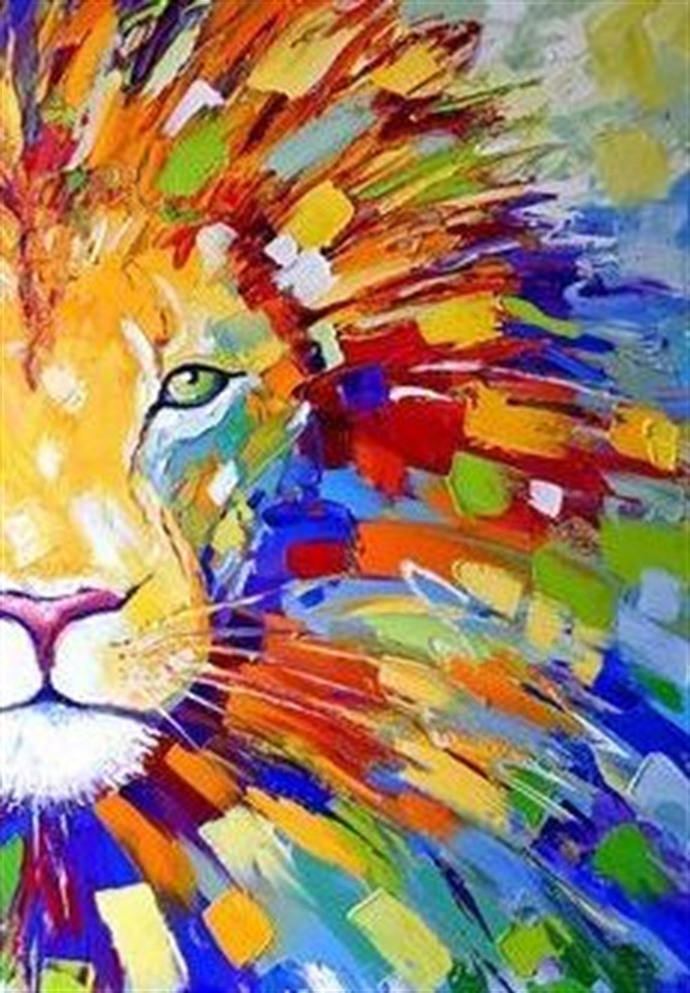 CANLIMarcel Sanat Elmas Mozaik Tablo & Diamond Painting TurkeyM20176500Renkli Aslan Marcel Sanat Elmas Mozaik Tablo 46X69cm