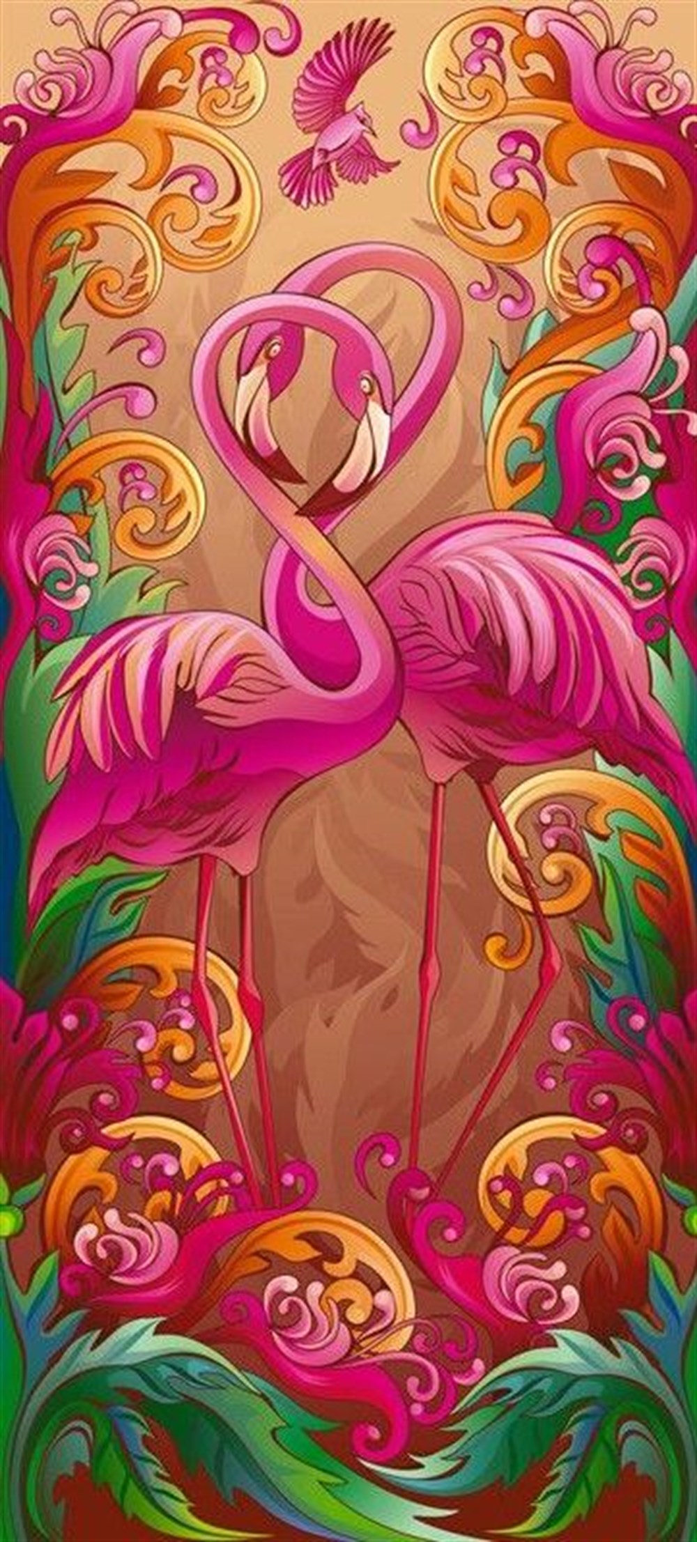 CANLIMarcel Sanat Elmas Mozaik Tablo & Diamond Painting TurkeyM20176626Aşık Flamingolar Marcel Sanat Elmas Mozaik Tablo 41X91cm