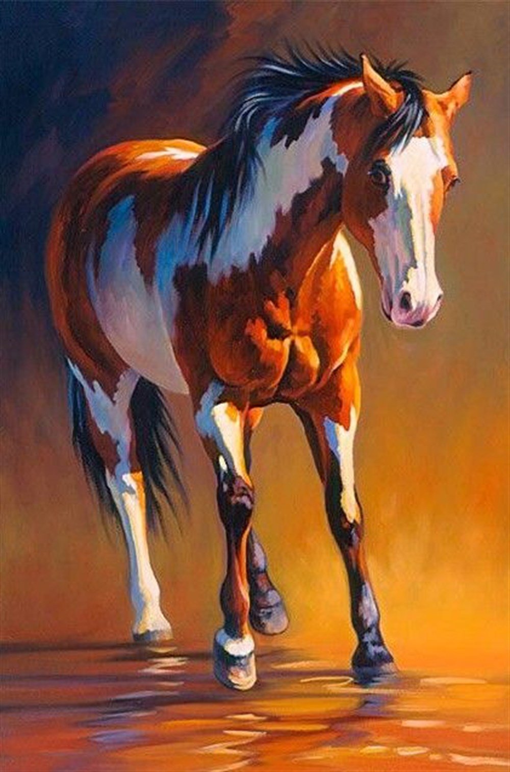 CANLIMarcel Sanat Elmas Mozaik Tablo & Diamond Painting TurkeyM0174298Gün Batımındaki At Marcel Sanat Elmas Mozaik Tablo 41X61cm