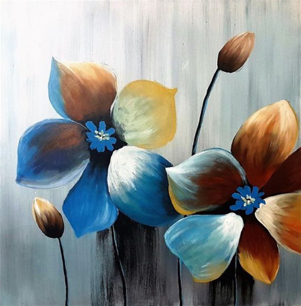 ÇİÇEK-AĞAÇMarcel Sanat Elmas Mozaik Tablo & Diamond Painting TurkeyM20173323Mavi Çiçekler Elmas Mozaik Tablo 55x56cm