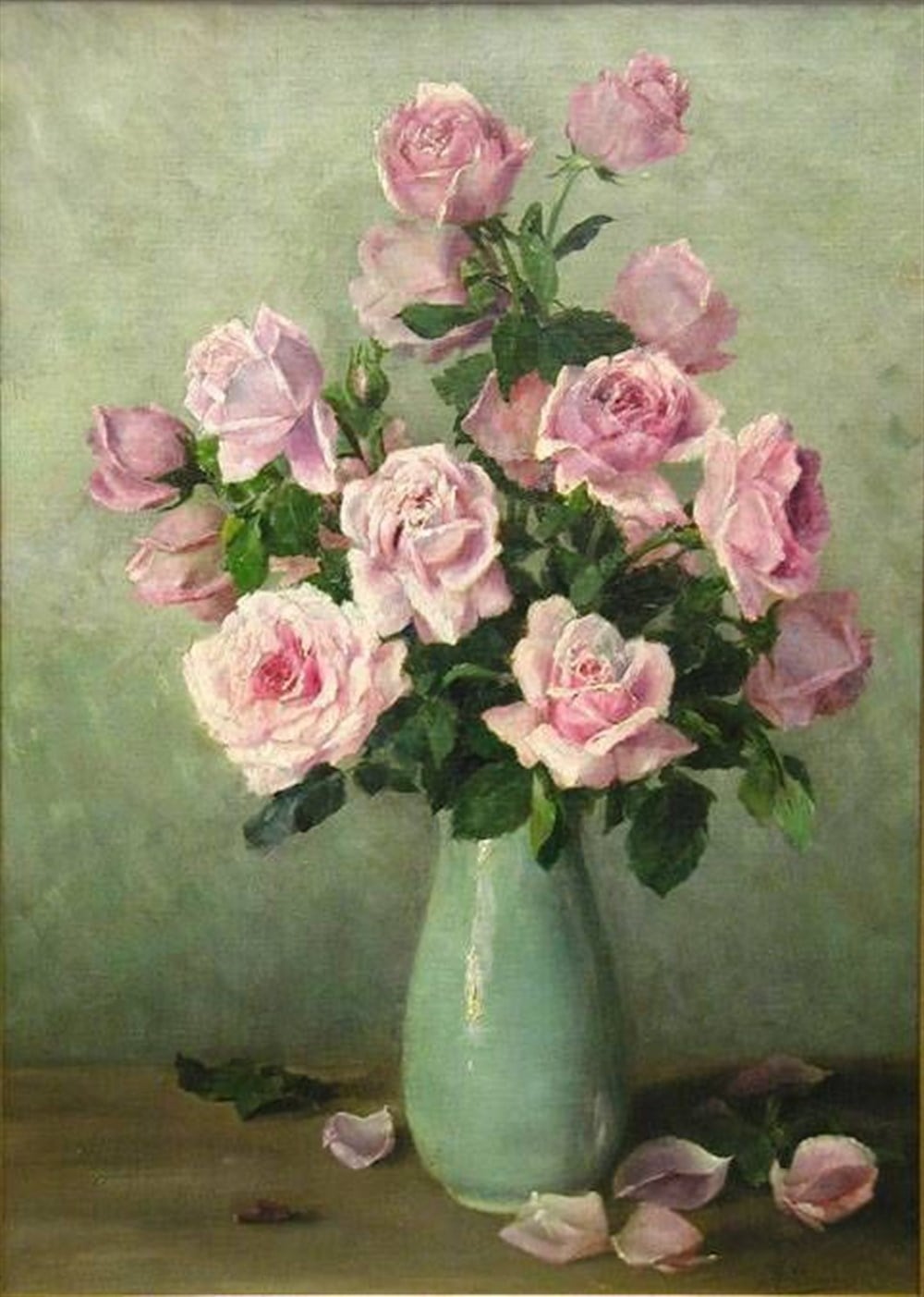 ÇİÇEK-AĞAÇMarcel Sanat Elmas Mozaik Tablo & Diamond Painting TurkeyM20173710Yeşil Vazodaki Pembe Güller Marcel Sanat Elmas Mozaik Tablo 53x76cm