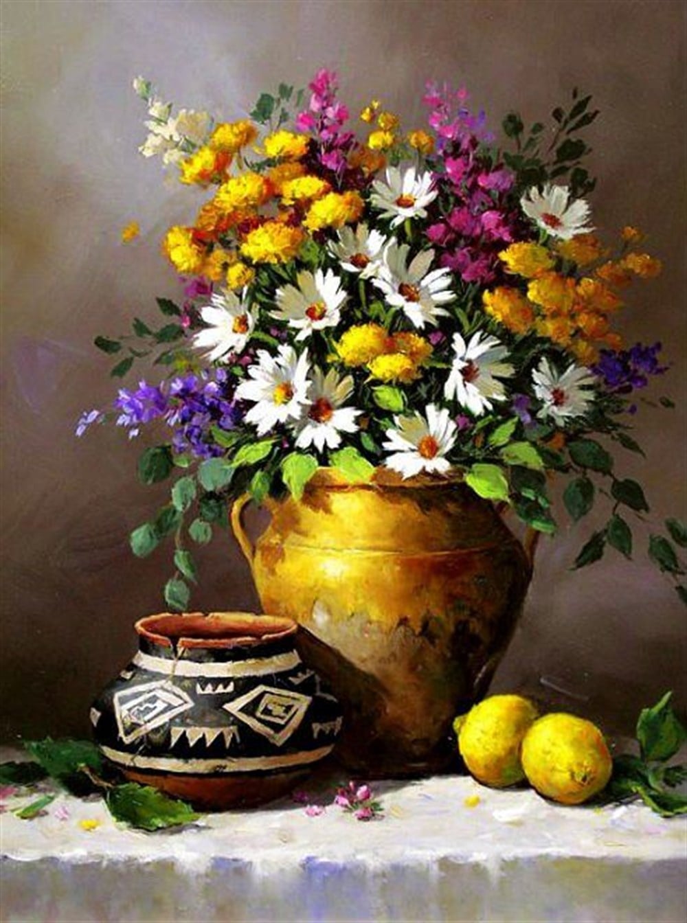 ÇİÇEK-AĞAÇMarcel Sanat Elmas Mozaik Tablo & Diamond Painting TurkeyM20173578Renkli Çiçek Potporisi Marcel Sanat Elmas Mozaik Tablo 