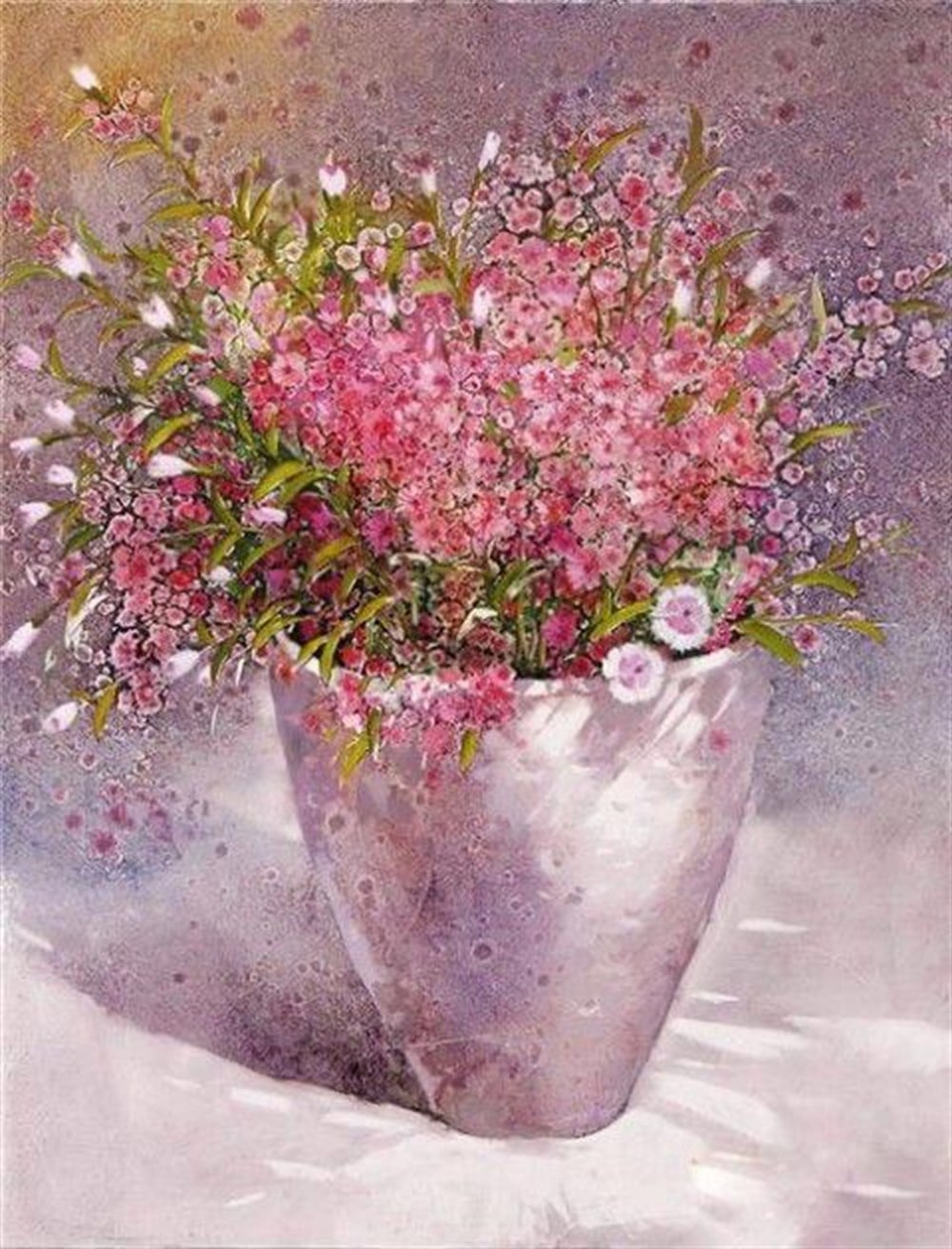 ÇİÇEK-AĞAÇMarcel Sanat Elmas Mozaik Tablo & Diamond Painting TurkeyM20173855Pembe Çiçekler Marcel Sanat Elmas Mozaik Tablo 53x71cm