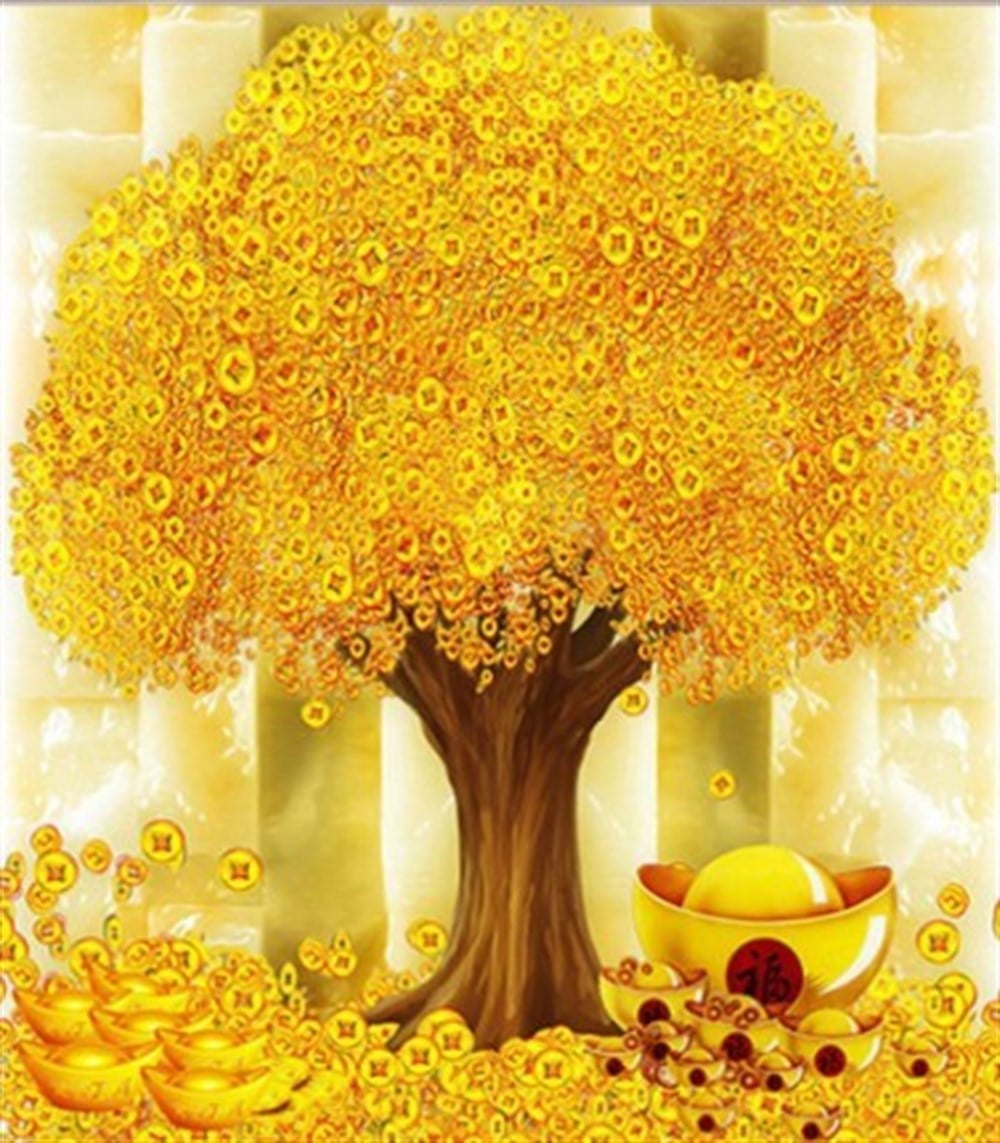 ÇİÇEK-AĞAÇMarcel Sanat Elmas Mozaik Tablo & Diamond Painting TurkeyM20173355Para Ağacı-Bereket Ağacı Marcel Sanat Elmas Mozaik Tablo 56x64 cm