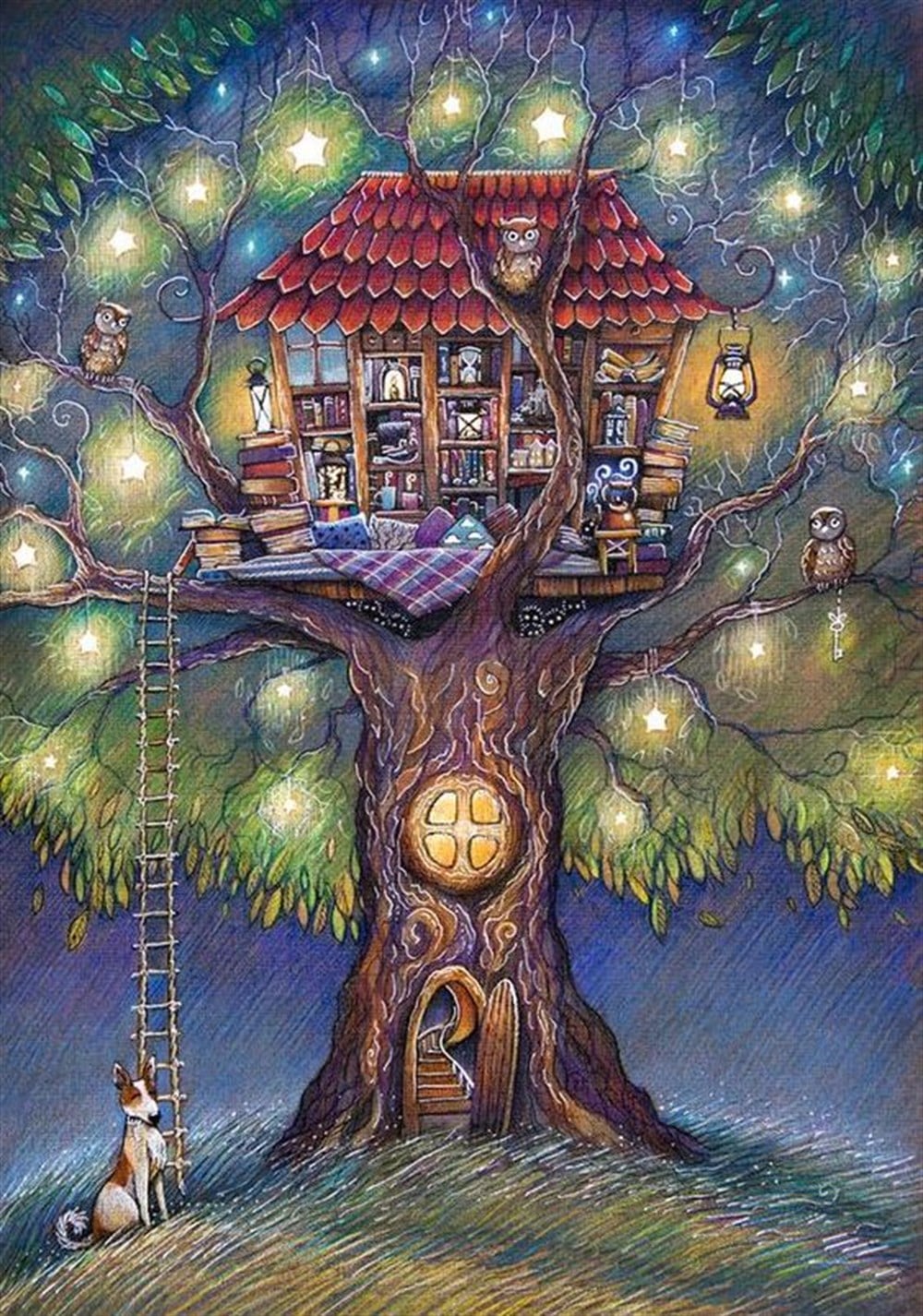 ÇİÇEK-AĞAÇMarcel Sanat Elmas Mozaik Tablo & Diamond Painting TurkeyM20173773Ağaç Ev Marcel Sanat Elmas Mozaik Tablo 51X74cm