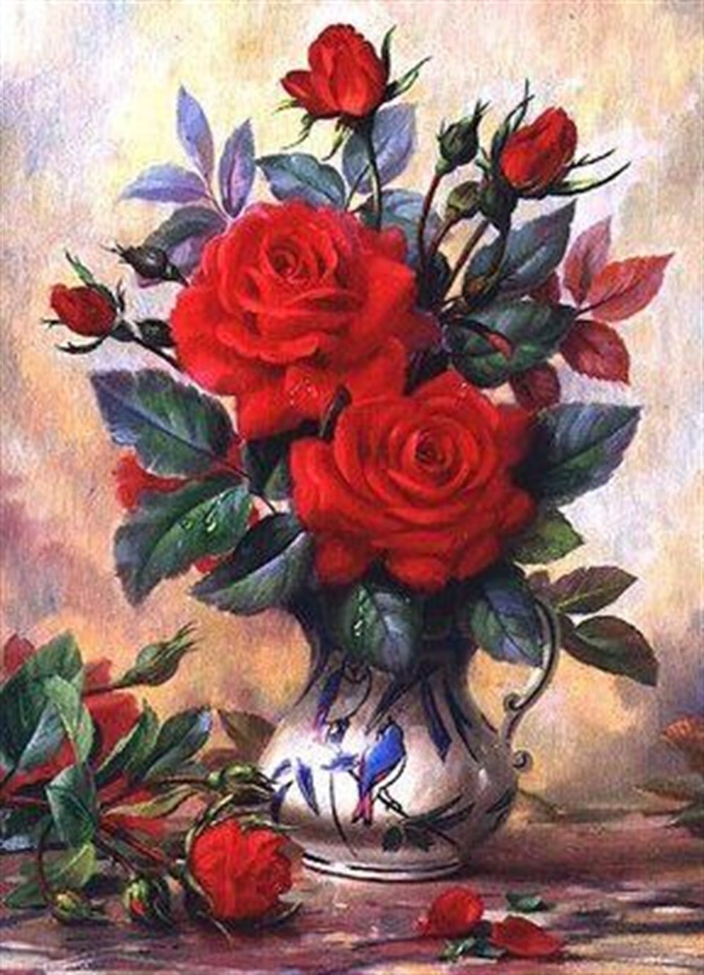 ÇİÇEKMarcel Sanat Elmas Mozaik Tablo & Diamond Painting TurkeyM20176344Kırmızı Güller Marcel Sanat Elmas Mozaik Tablo 36x51cm