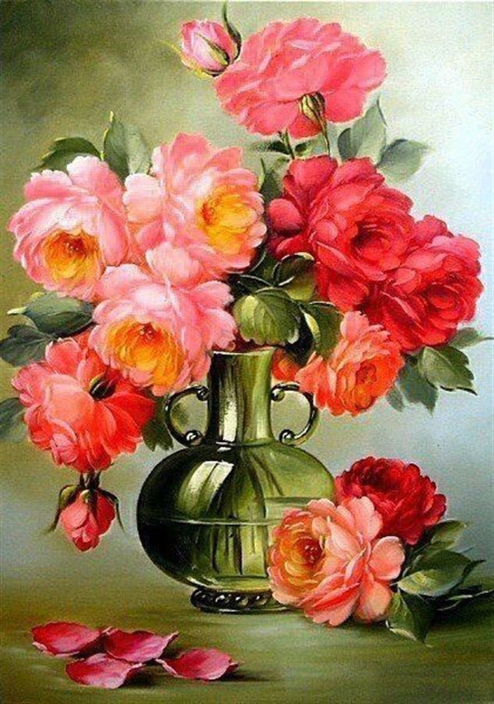 ÇİÇEKMarcel Sanat Elmas Mozaik Tablo & Diamond Painting TurkeyM20176314Güzel Pembe Güller Marcel Sanat Elmas Mozaik Tablo 36x51cm