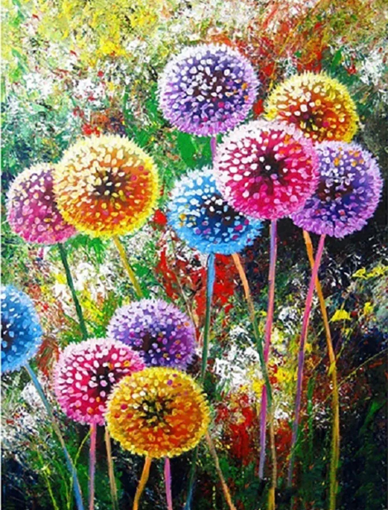 ÇİÇEKMarcel Sanat Elmas Mozaik Tablo & Diamond Painting TurkeyM20176751Karahindiba 46x58cm-Marcel Sanat Elmas Mozaik Tablo