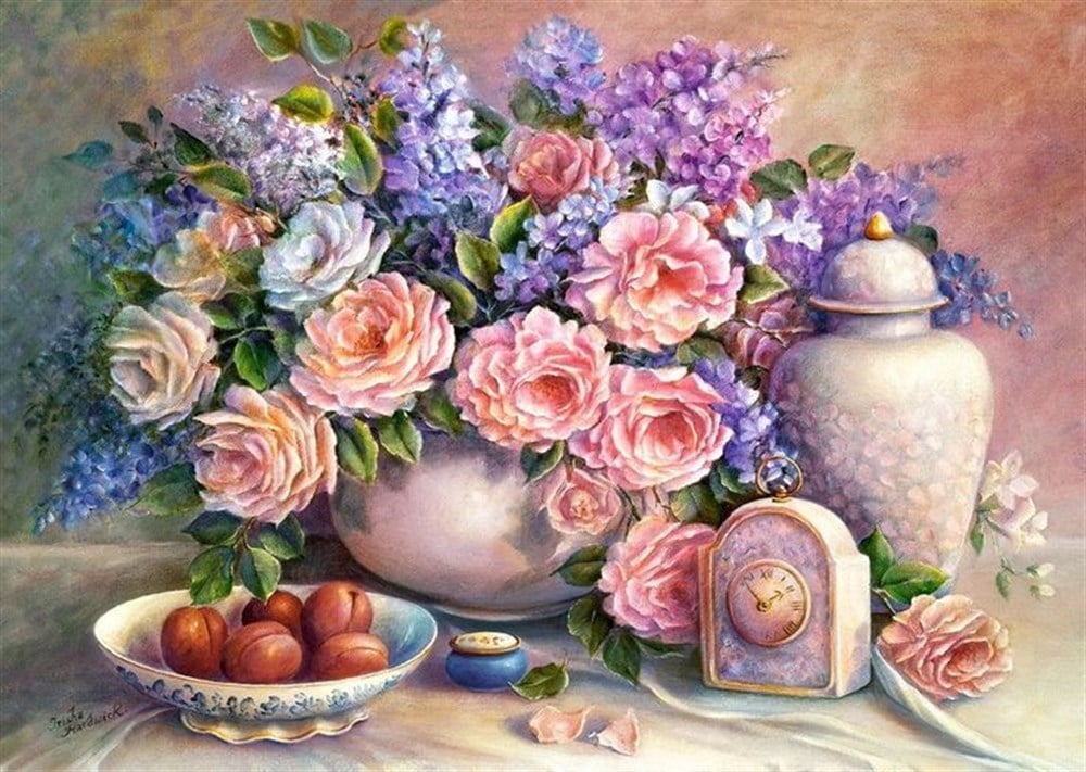 ÇİÇEKMarcel Sanat Elmas Mozaik Tablo & Diamond Painting TurkeyM20176004Güller Ve Sümbüller Marcel Sanat Elmas Mozaik Tablo 81X58cm