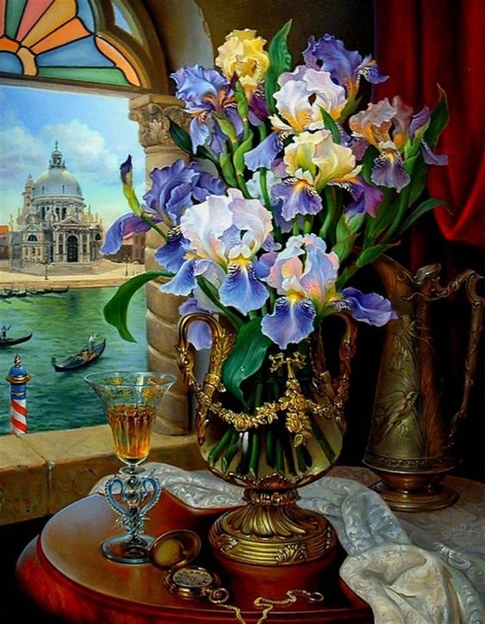 ÇİÇEKMarcel Sanat Elmas Mozaik Tablo & Diamond Painting TurkeyM20176551Klasik Odadaki Çiçekler Marcel Sanat Elmas Mozaik Tablo 66X84cm