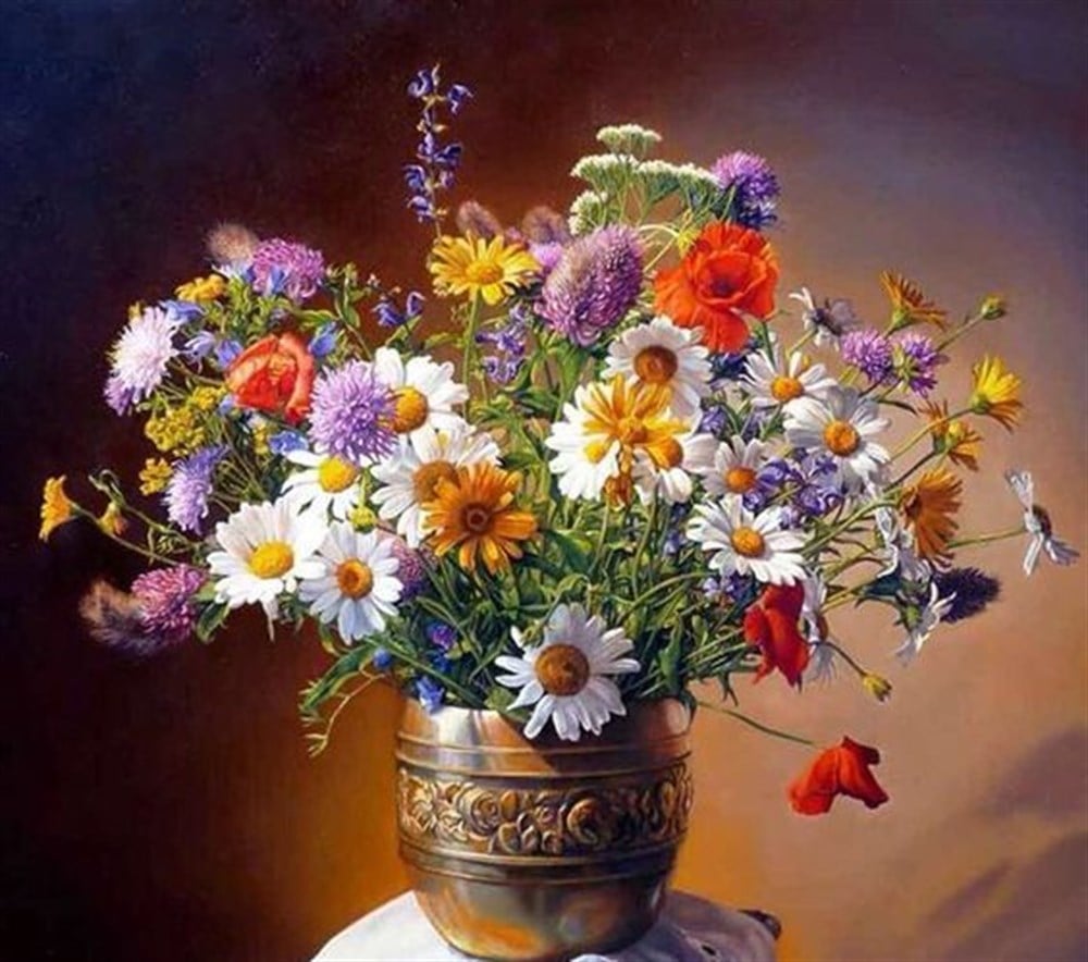 ÇİÇEKMarcel Sanat Elmas Mozaik Tablo & Diamond Painting TurkeyM20176281Baharın Müjdesi Marcel Sanat Elmas Mozaik Tablo 56x51cm 