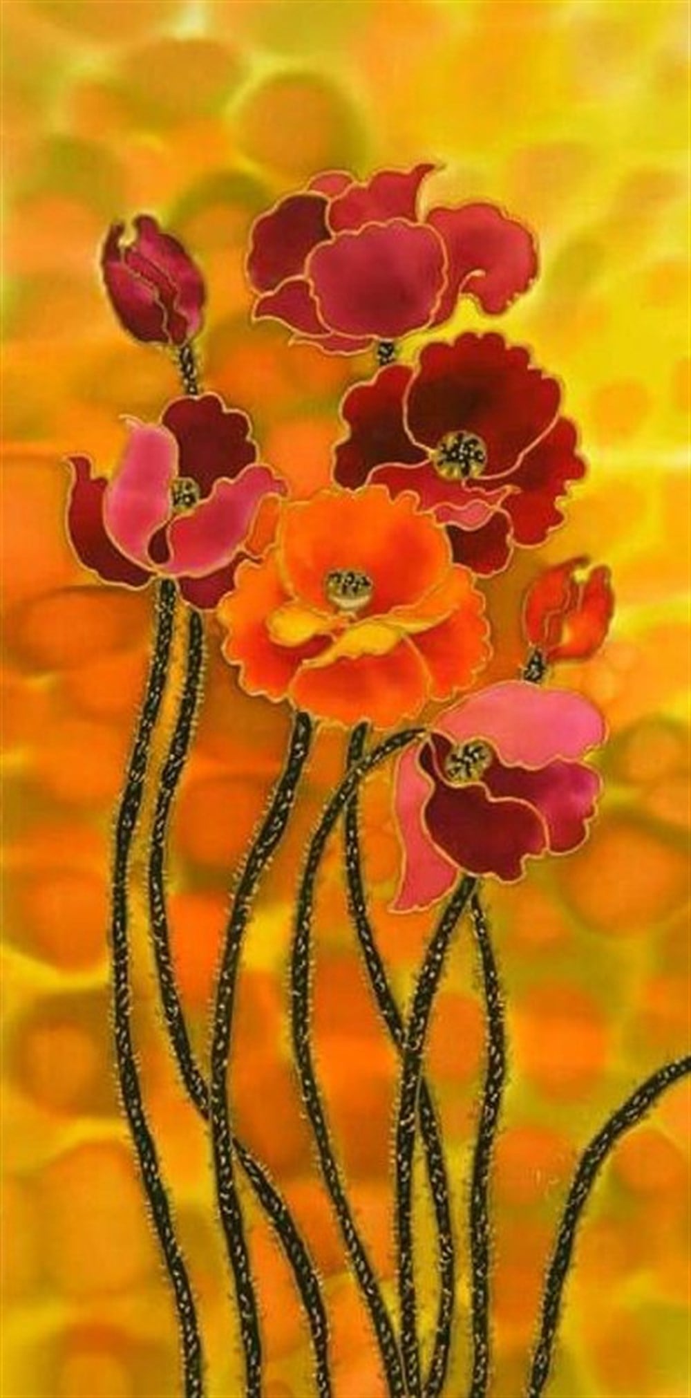 ÇİÇEKMarcel Sanat Elmas Mozaik Tablo & Diamond Painting TurkeyM20176176Bordo Turuncu Çiçekler Marcel Sanat Elmas Mozaik Tablo 36x71cm