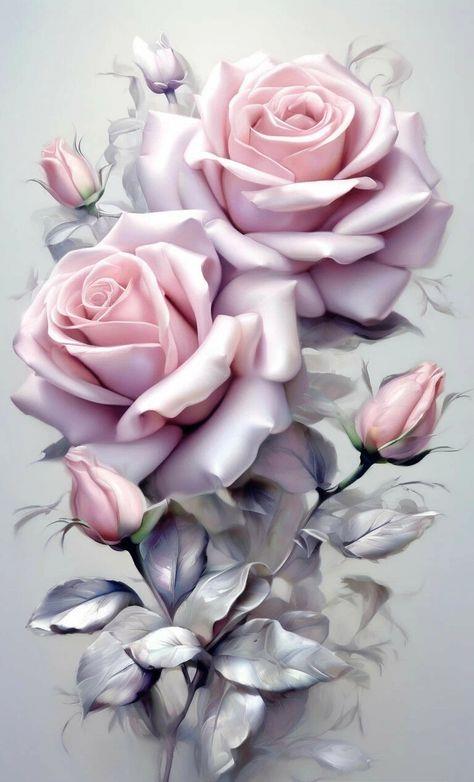 ÇİÇEKMarcel Sanat Elmas Mozaik Tablo & Diamond Painting TurkeyM20177010Pembe Güller 30X50cm-Marcel Sanat Elmas Mozaik Tablo