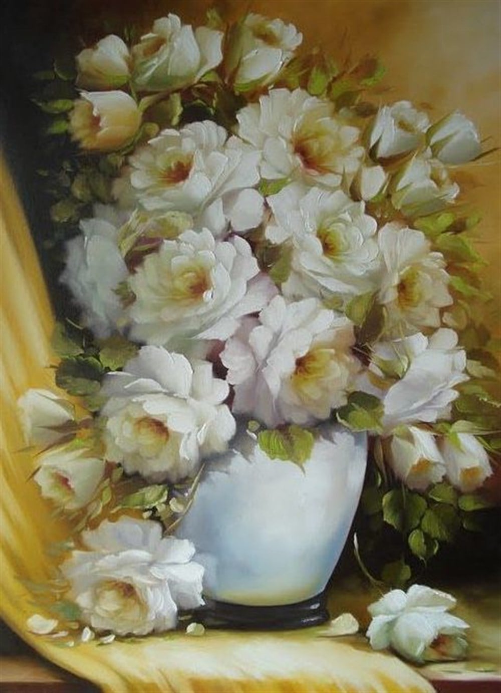 ÇİÇEKMarcel Sanat Elmas Mozaik Tablo & Diamond Painting TurkeyM20176183Beyaz Çiçekler Marcel Sanat Elmas Mozaik Tablo 66X91cm