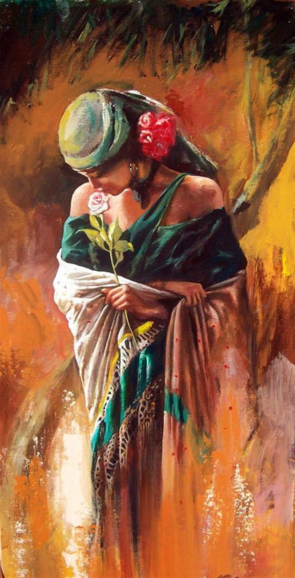 Çingene Güzeli Elmas Mozaik Tablo