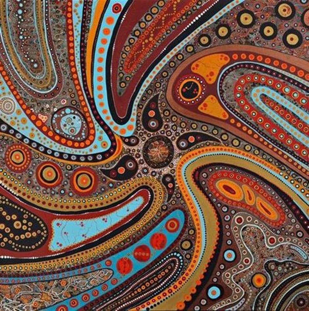 DESENMarcel Sanat Elmas Mozaik Tablo & Diamond Painting TurkeyM20176322Toprak Tonlarında Desen Marcel Sanat Elmas Mozaik Tablo 51X51cm