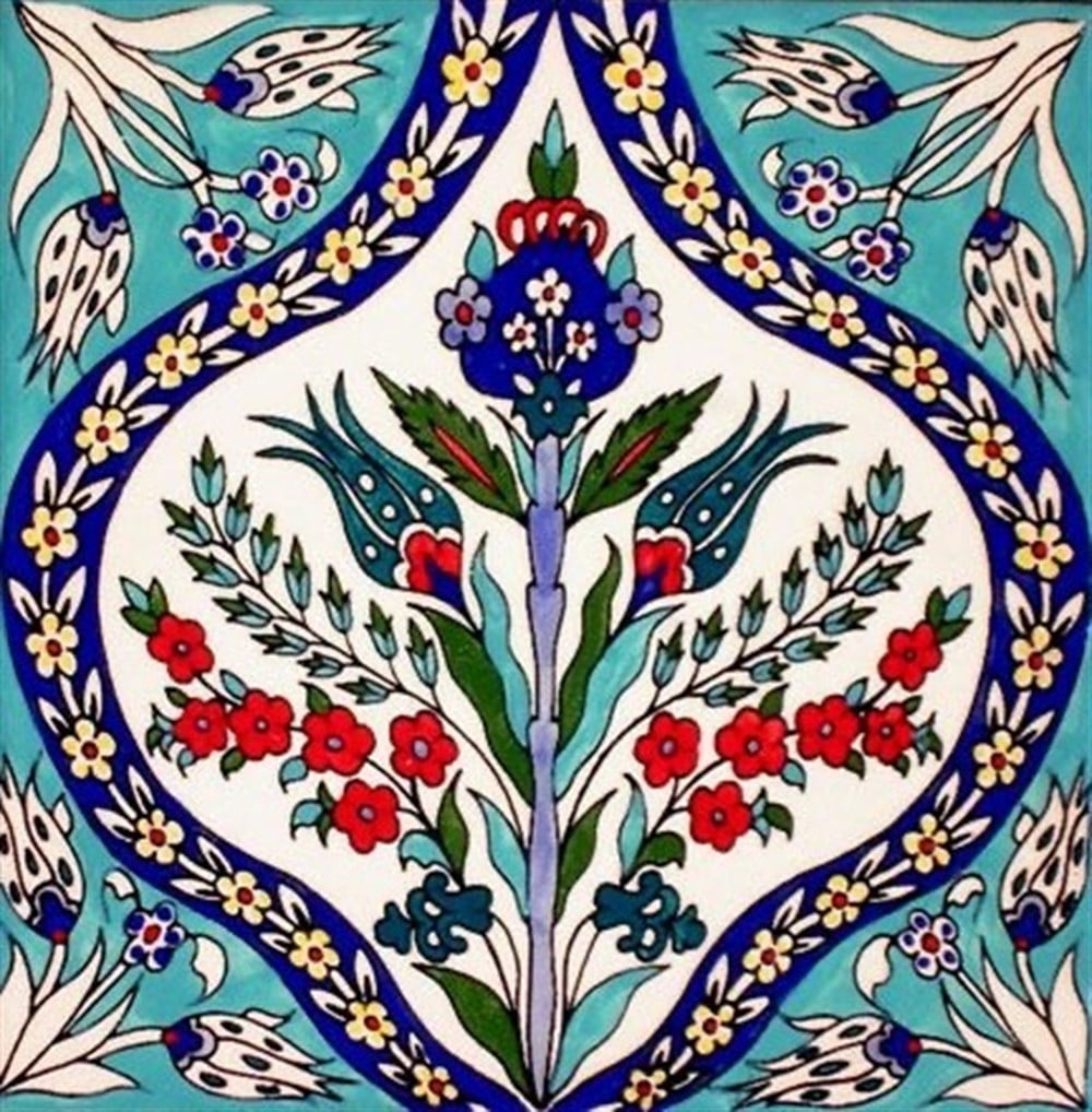 DESENMarcel Sanat Elmas Mozaik Tablo & Diamond Painting TurkeyM20173254Çini Desen Sanatı Elmas Mozaik Tablo 55x55 cm