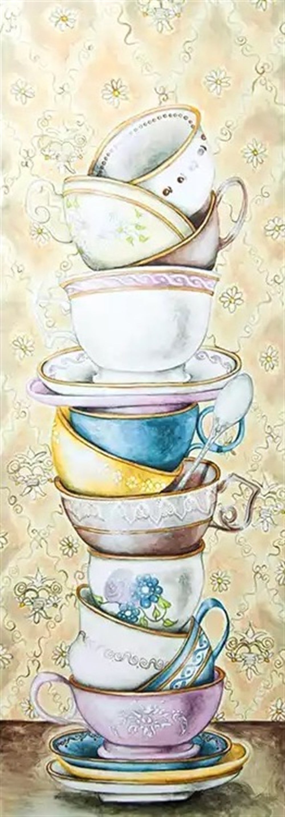 Fincanlar Elmas Mozaik Tablo