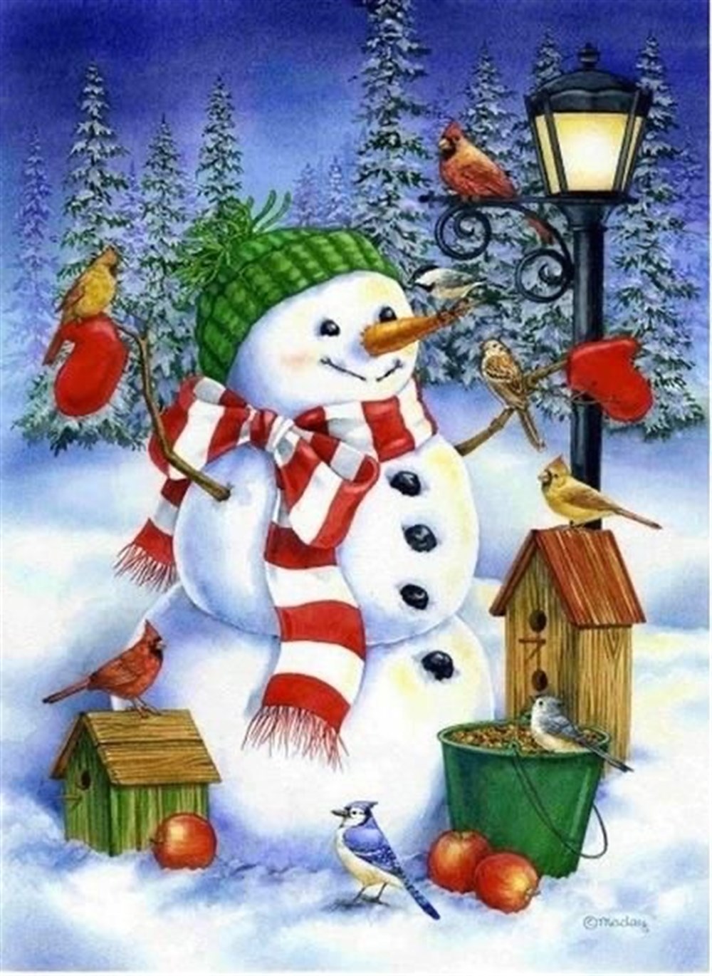 Kardan Adam Elmas Mozaik Tablo 43x58cm