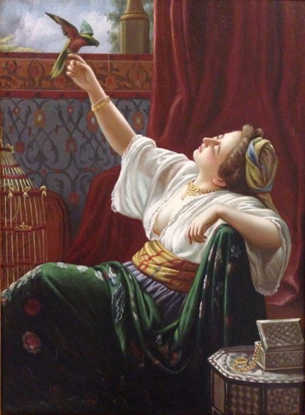 KLASİKMarcel Sanat Elmas Mozaik Tablo & Diamond Painting TurkeyM20176380Güzel Kadın Ve Kuş Marcel Sanat Elmas Mozaik Tablo 36x51cm