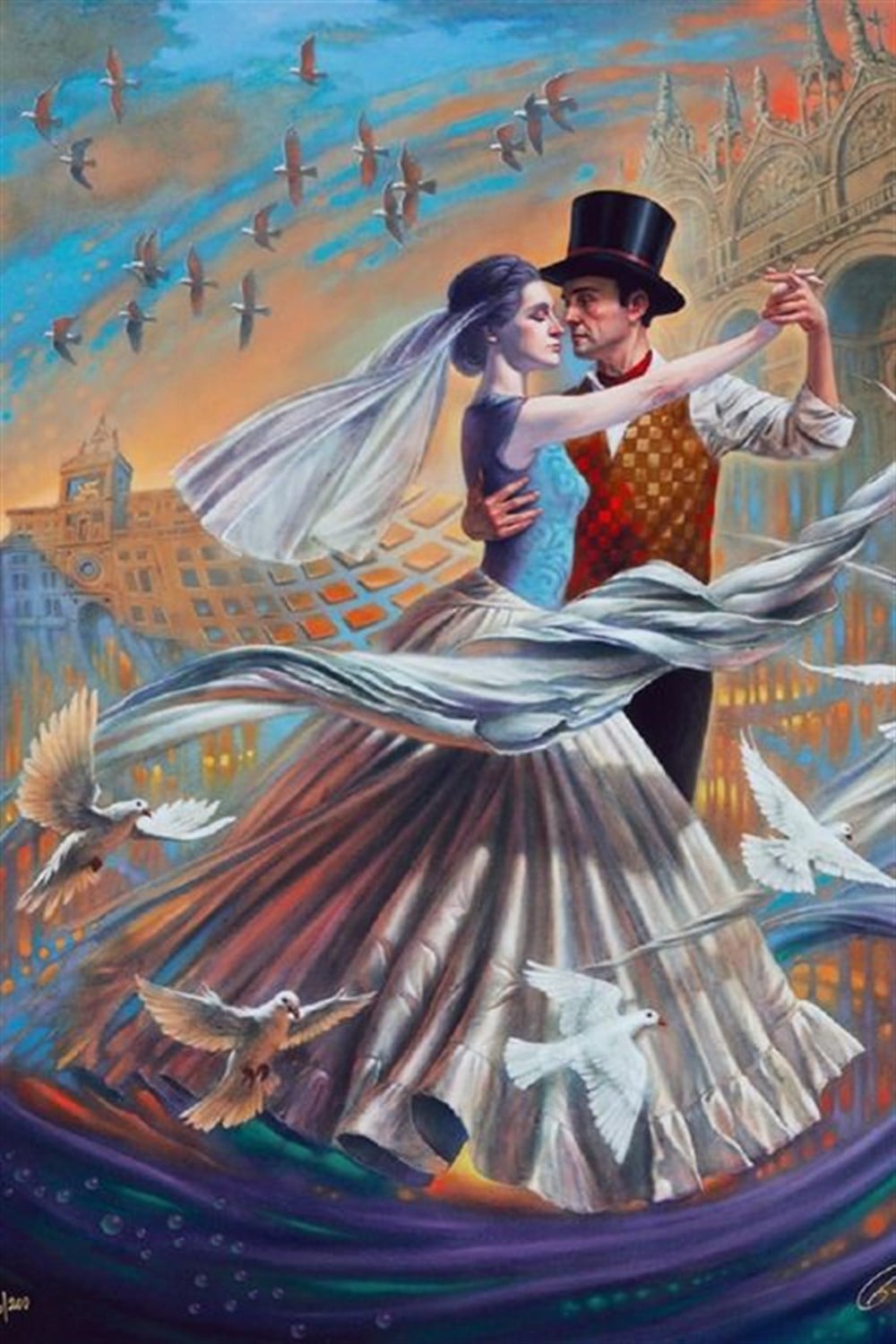 KLASİKMarcel Sanat Elmas Mozaik Tablo & Diamond Painting TurkeyM20174236Kuşlarla Dans Marcel Sanat Elmas Mozaik Tablo 38X56cm