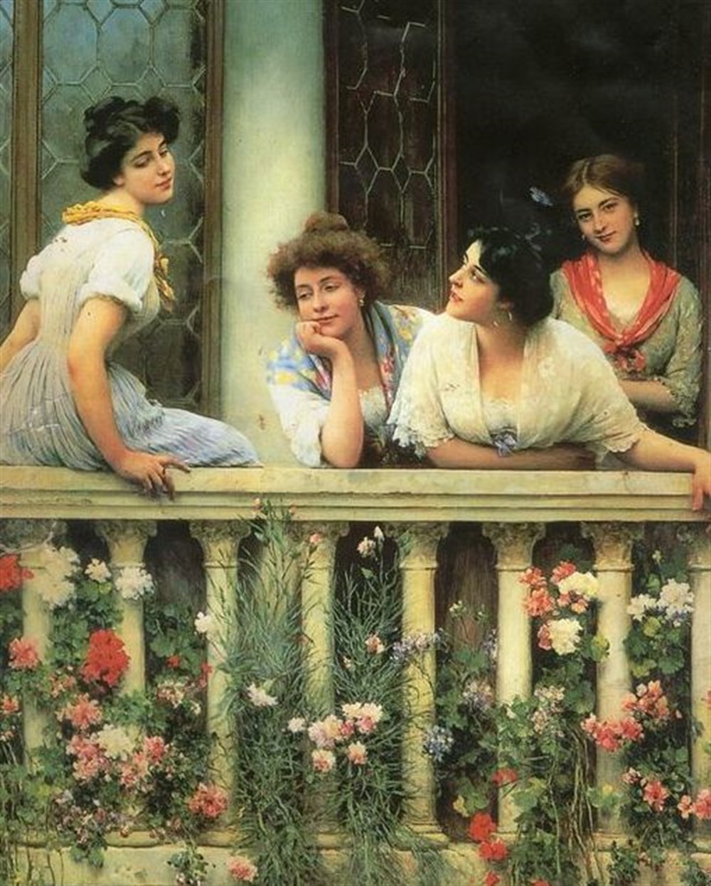 KLASİKMarcel Sanat Elmas Mozaik Tablo & Diamond Painting TurkeyM20176191Balkondaki Kızlar Marcel Sanat Elmas Mozaik Tablo 56X71cm