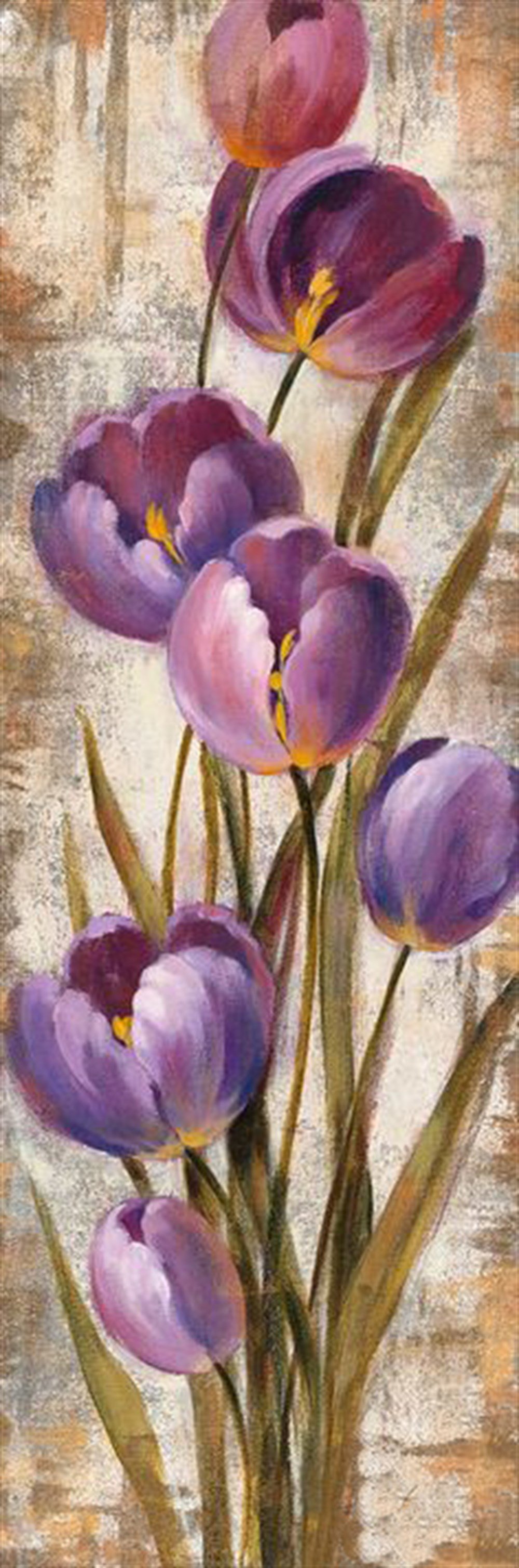 Laleler Elmas Mozaik Tablo 20x66cm