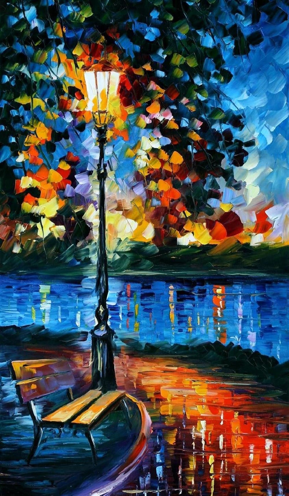 Lenoid Afremov Deniz Kenarı Elmas Mozaik Tablo 33x55cm