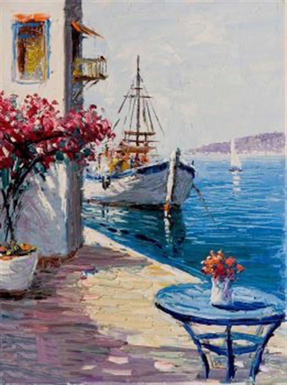 MANZARAMarcel Sanat Elmas Mozaik Tablo & Diamond Painting TurkeyM20173315Sahil Kasabası Manzara Elmas Mozaik Tablo 41x56cm