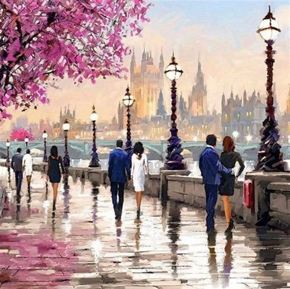 MANZARAMarcel Sanat Elmas Mozaik Tablo & Diamond Painting TurkeyM20176459Nehir Kıyısı Marcel Sanat Elmas Mozaik Tablo 51X51cm