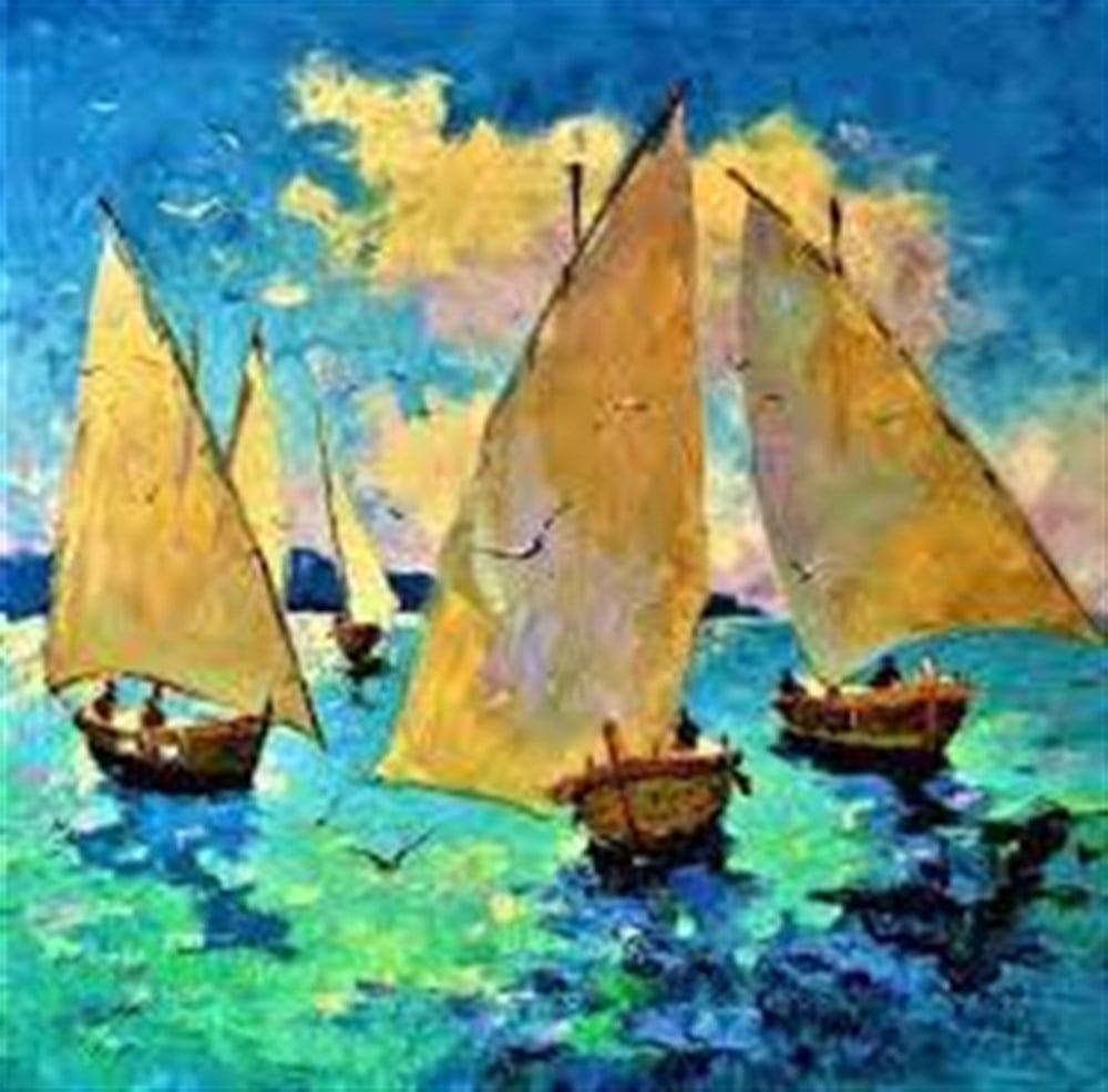 MANZARAMarcel Sanat Elmas Mozaik Tablo & Diamond Painting TurkeyM20176318Yelkenliler Marcel Sanat Elmas Mozaik Tablo 51X51cm